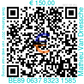 QR-code overschrijving € 150