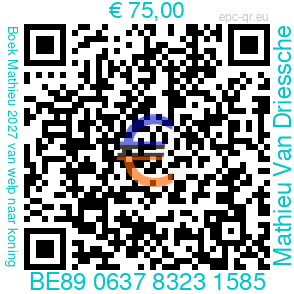 QR-code overschrijving € 75